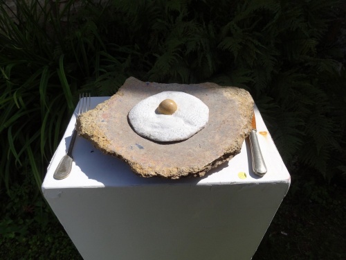 Exposition de sculptures, "Pierres lumineuses" chez Fabien Ansault à Chamesson