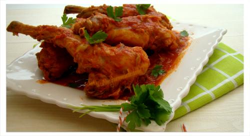 LAPIN À LA COMPOTE DE TOMATES (Weight Watchers)