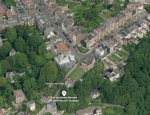 Verviers - vue aérienne du Temple de la rue des Jardins