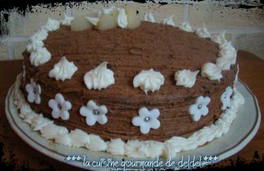 GÂTEAU ANNIVERSAIRE CHOCO POIRE
