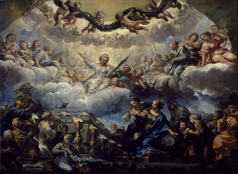 Pierre de Cortone, La vision de sainte Constance devant les tombes des saintes Agnès et Émerance (1654, musée des beaux-arts de Houston).