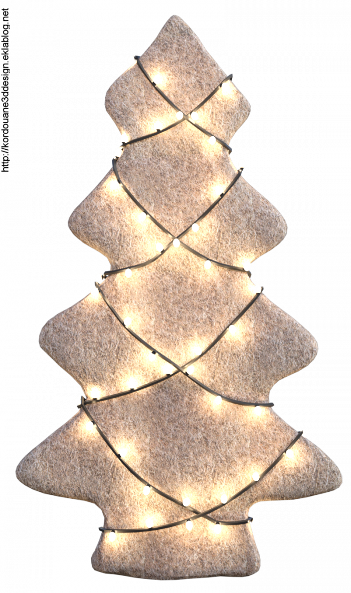 Tube de sapin de Noël stylisé (render-image)