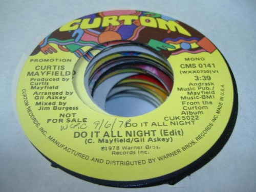 1978 : Single SP Curtom Records CMS 0141 Promo / CMS 0141 [ US ]