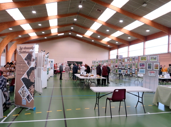beaucoup d'artistes et artisans d'Art ont exposé au "salon des champignons" 2023 de la Société Mycologique du Châtillonnais