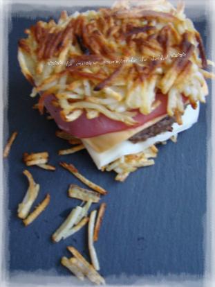 BURGER,POMME DE TERRE,CHEDDAR,BACON