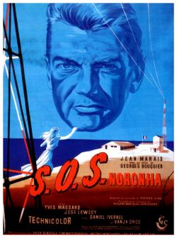 SOS NORONHA BOX OFFICE FRANCE 1957 AFFICHE DE GUY GERARD NOEL