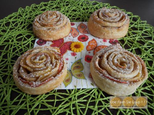 Roses feuilletées aux pommes 