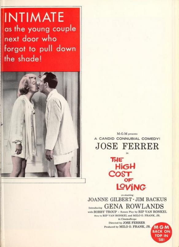 THE HIGH COST OF LOVING BOX OFFICE USA 1958