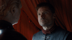 Jaime accueille Brienne en cosplay de Tywin