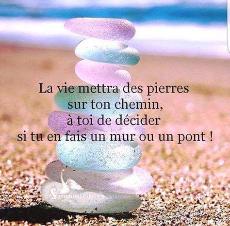 La vie mettra des pierres sur ton chemin, à toi de décider si tu en ...