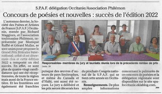 ECHOS DU CONCOURS 2022