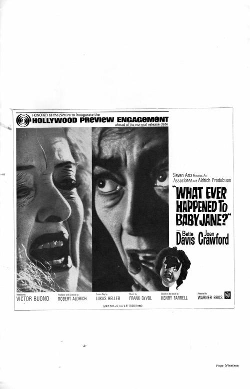QU'EST-IL ARRIVE A BABY JANE (1962) PRESSBOOK 