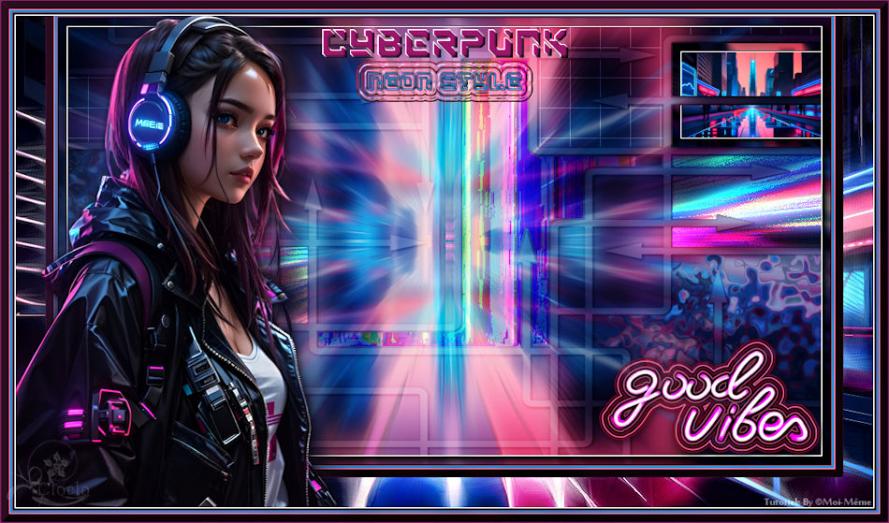 Cyberpunk, neon style