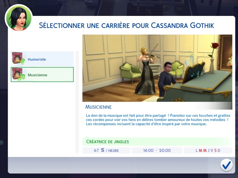 Semaine 2 - San Myshuno - Foyer Cassandra Gothik