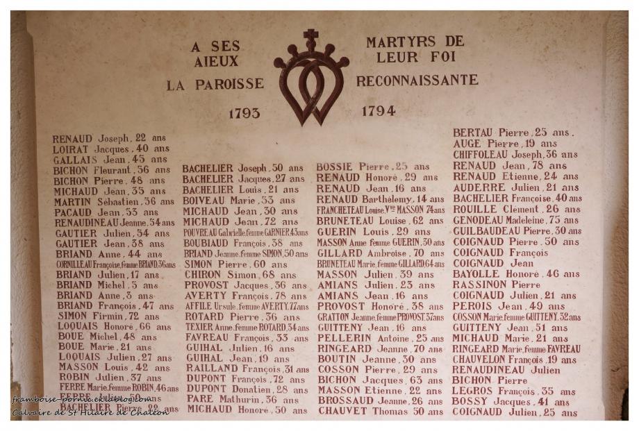 Le calvaire de Saint Hilaire de Chaléons