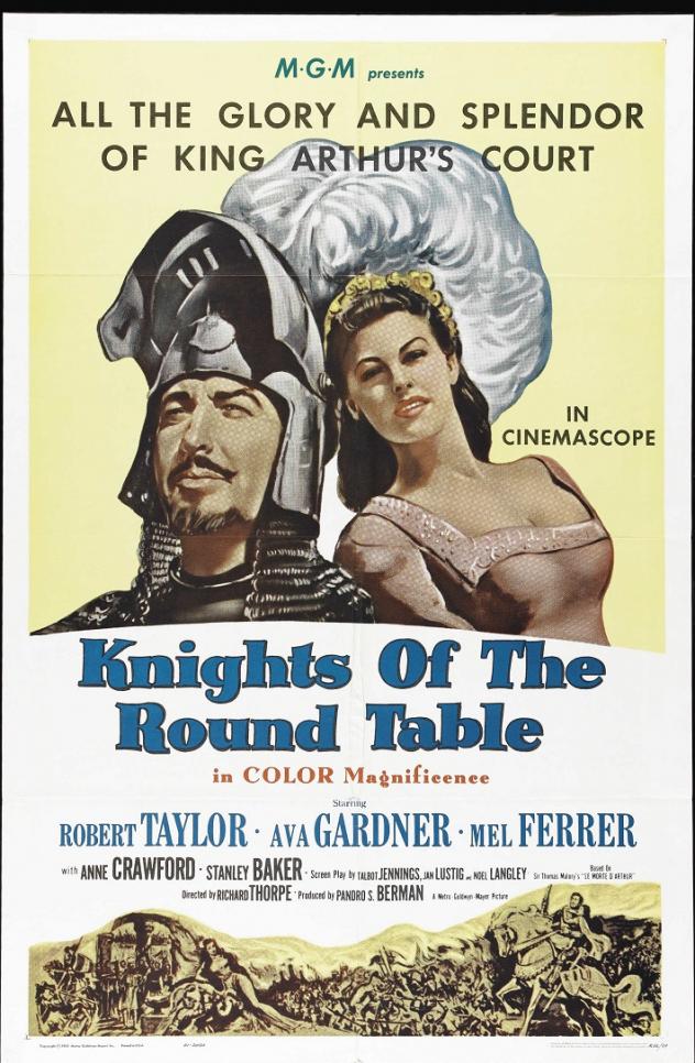 KNIGHTS OF THE ROUND TABLE  REISSUE BOX OFFICE USA 1962