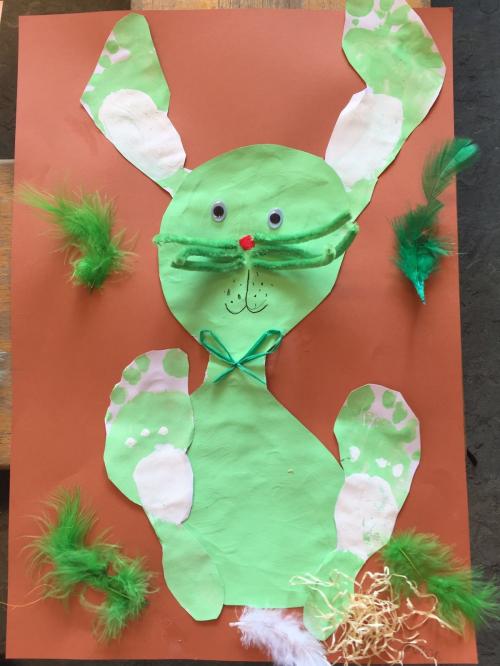 Lapins avec empreintes