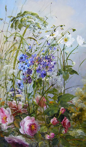 Peintures florales de : Sylvie Fortin