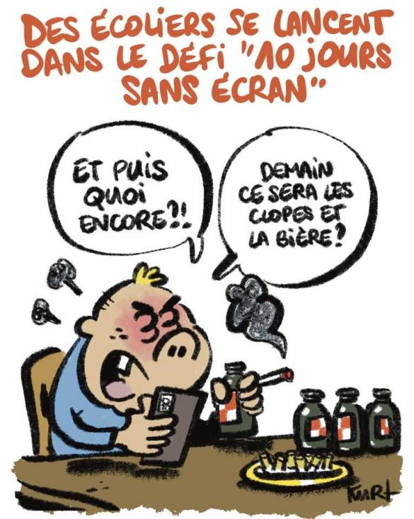 Les humoristes se moquent de l'addiction à Internet...
