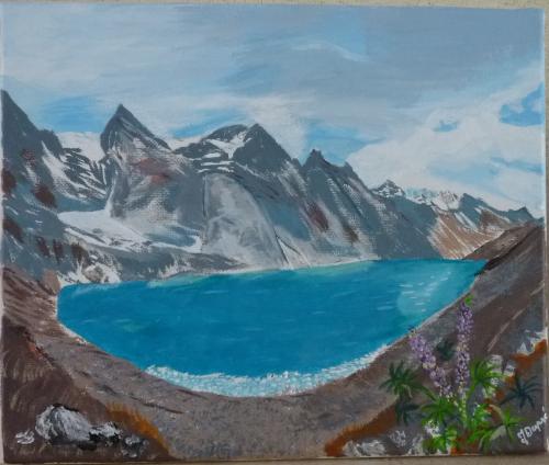 Quelques peintures : Citronnier,garçonnet ,la Provence,presqu'une île,