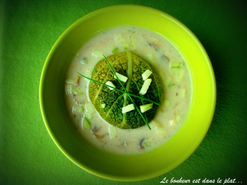 Paupiettes de saumon sauce champignons et pomme verte