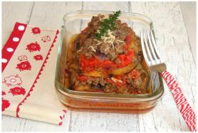 AUBERGINE AU BŒUF,FAÇON LASAGNE