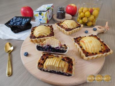 Tartelette amandine aux myrtilles & pomme