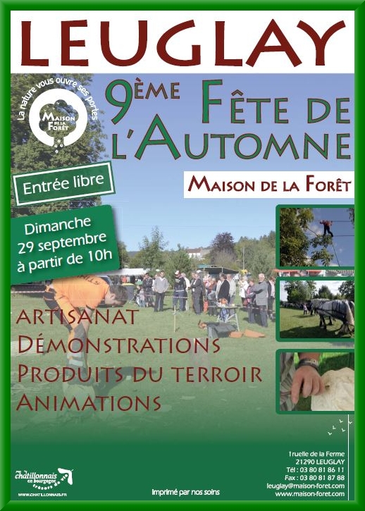 Bientôt la Fête de l'Automne à la Maison de la Forêt de Leuglay !