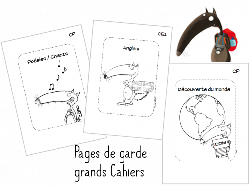 Pages de garde Cycle 2 le Loup