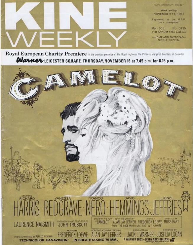 CAMELOT BOX OFFICE USA 1967