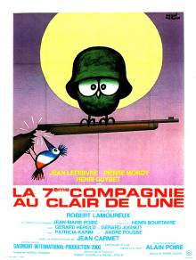 7 EME COMPAGNIE AU CLAIR DE LUNE AFFICHE 1977