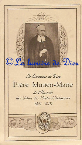 Saint Mutien Marie Wiaux, Frère des Ecoles Chrétiennes († 1917)