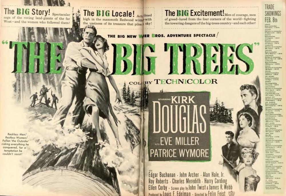 THE BIG TREES BOX OFFICE USA 1952
