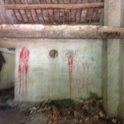 Enorme maison vandalisée, squatée encore intriguante