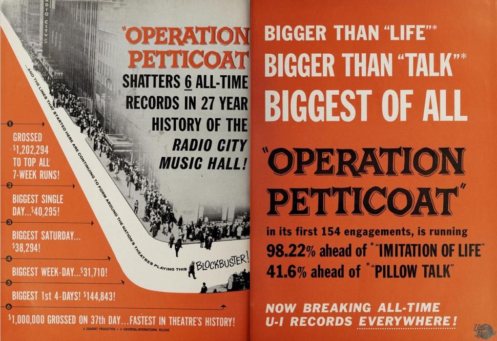 OPERATION PETTICOAT (OPERATION JUPONS) BOX OFFICE USA 1959