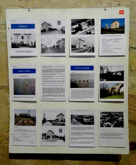 Une très belle exposition sur les 150 ans de la voie ferrée de Ravières à Châtillon sur Seine, à eu lieu Jully, dans l'Yonne