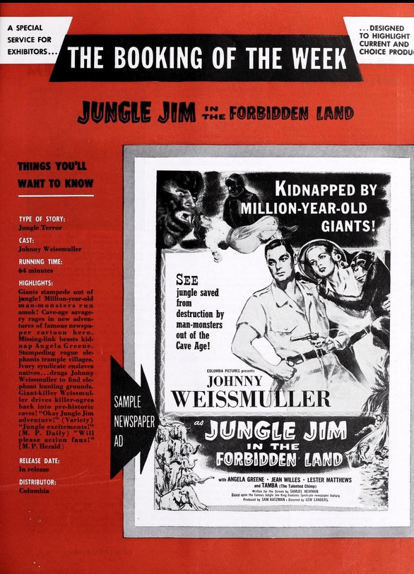 JUNGLE JIM IN THE FORBIDDEN LAND BOX OFFICE USA 1952
