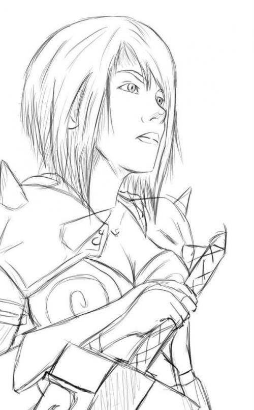 • Croquis personnages de l'histoire ''l'enfant sourd et l'elfe" (4) [Personnages]