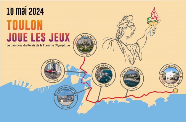 Le parcours toulonnais de la Flamme olympique dévoilé | Site officiel de la ville de Toulon