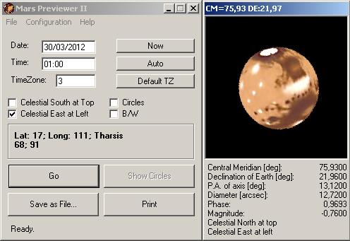 Mars Preview II : comparez et préparez vos observations