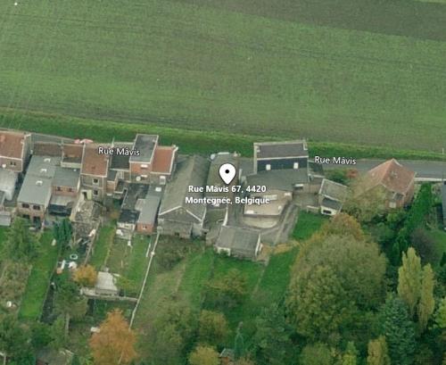 Montegnée - vue aérienne de la façade de la rue Mâvis