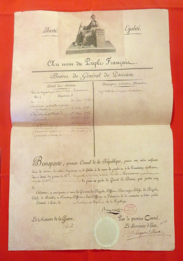 La médiathèque Victorine de Chastenay a présenté une belle exposition sur des documents appartenant au Maréchal Marmont