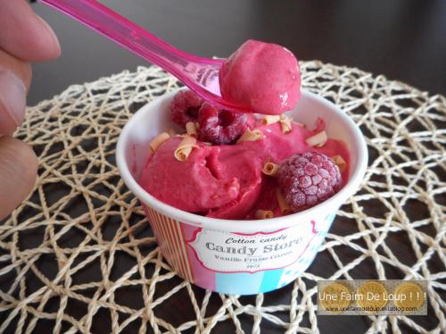 Glace minute à la framboise 