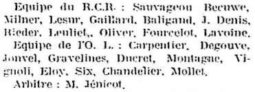 The Story 1913/1914-01 les matchs du RCC