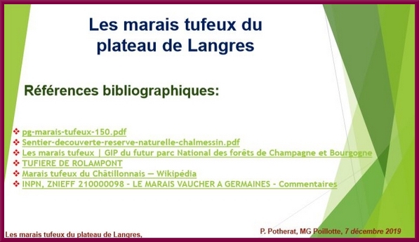 "Les marais tufeux du Plateau de Langres", une conférence proposée par la Société Mycologique du Châtillonnais
