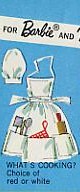 Barbie vintage : Apron and Ustensils - What's Cookin 