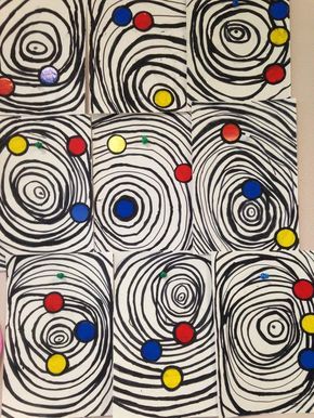Idée arts : les cercles concentriques.