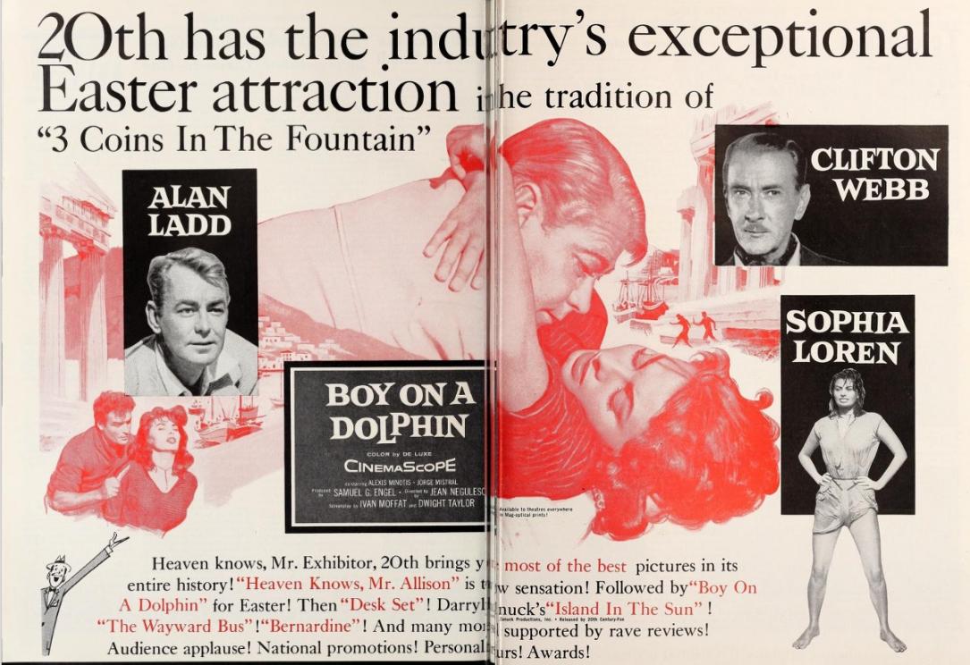 BOY ON A DOLPHIN BOX OFFICE USA 1957