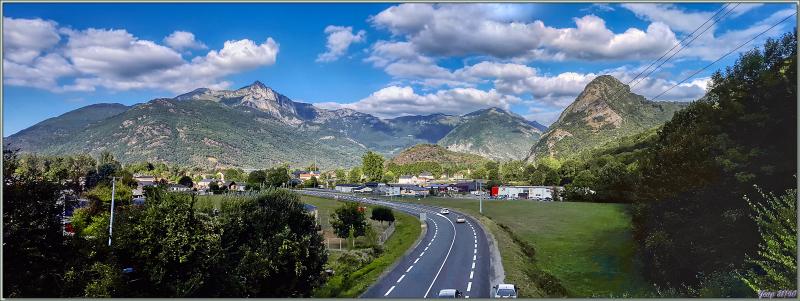 Massif du Gar avec le superbe Pic Saillant, souvent pris pour le Pic du Gar (même la carte IGN est fausse !) un peu plus élevé mais invisible de la route - Cierp-Gaud - 31