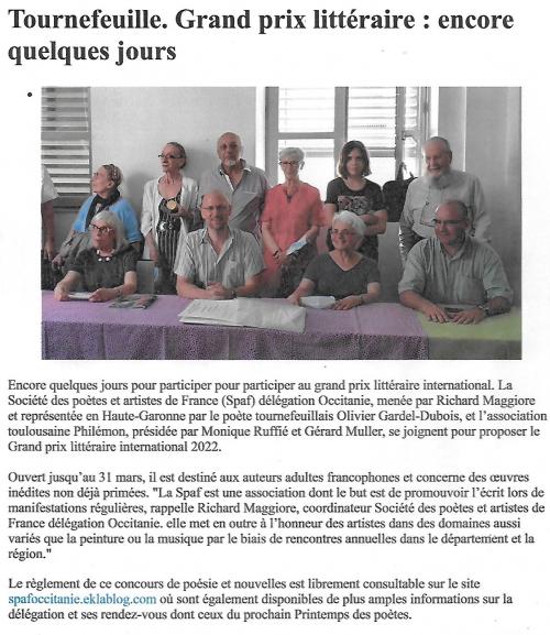 ANNONCES DU CONCOURS